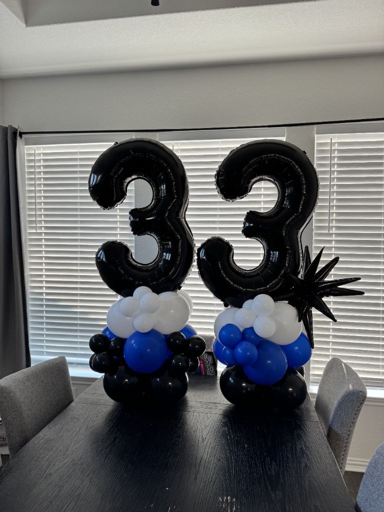 Number 33 centerpiece